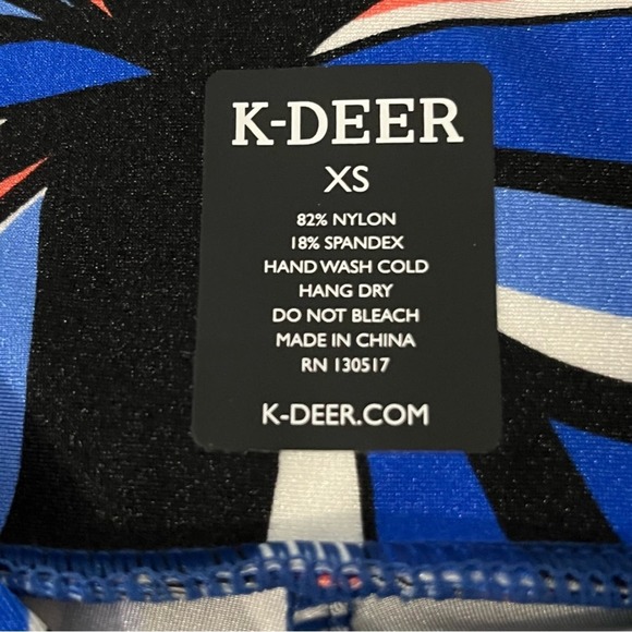 K-DEER Pocket Skort Superset XS NWT Abstract Geo Athletic Skirt Shorts Bright - Picture 3 of 6